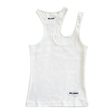 Asymetric Tank Top - White