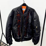 Lace Bomber jacket - Black - RED CROSS