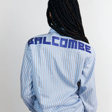 ICON - Striped Shirt - Baby blue/Blue