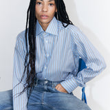 ICON - Striped Shirt - Baby blue/Blue