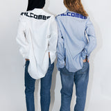 ICON - Striped Shirt - Baby blue/Blue