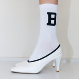 EDGE LOGO SOCKS - WHITE