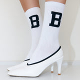 EDGE LOGO SOCKS - WHITE