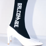 EDGE LOGO SOCKS - BLACK