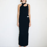 Asymetrical Tank Top Dress - Black