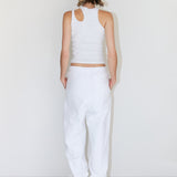 Asymetrical Tank Top - White
