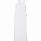 Asymetrical Tank Top Dress - White