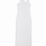 Asymetrical Tank Top Dress - White
