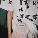 Tee with small bows - White - RED CROSS